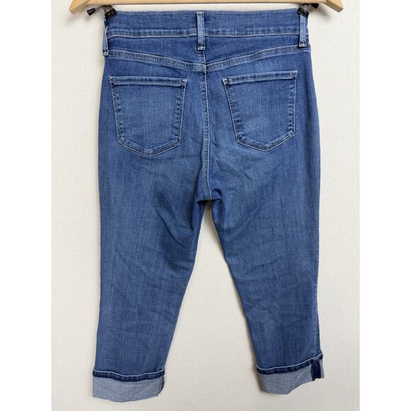 NYDJ Women's Jeans Sz 6 Dayla Wide Cuff Capri Denim Lift & Tuck Technology - Picture 8 of 13